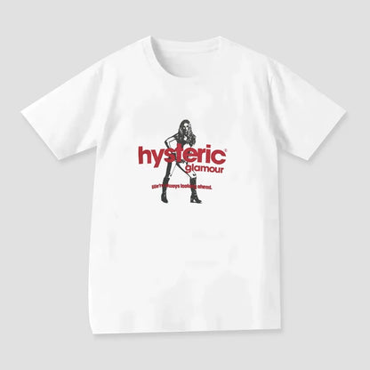 2025 Summer New High Quality HYSTERIC Printed Graphic T-shirts Men and Women Short Sleeved High Quality T-shirts Street Wear NovaCart