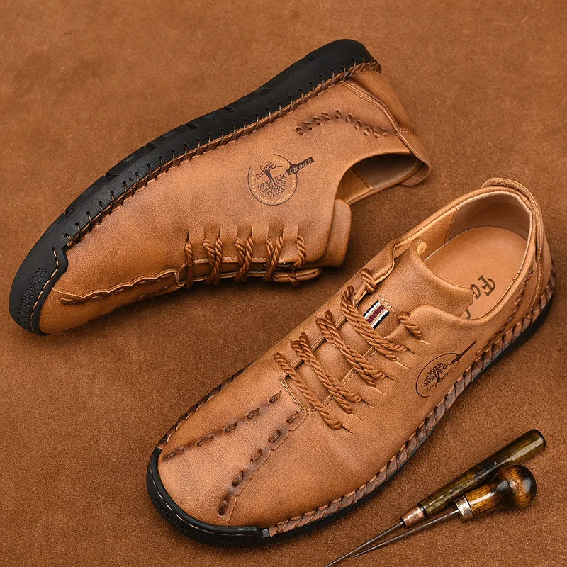 Hot Sale Comfortable Men's Casual Shoes Loafers Large Size Sneakers Quality PU Leather Handmade Shoes Men Flats Moccasins Shoes NovaCart