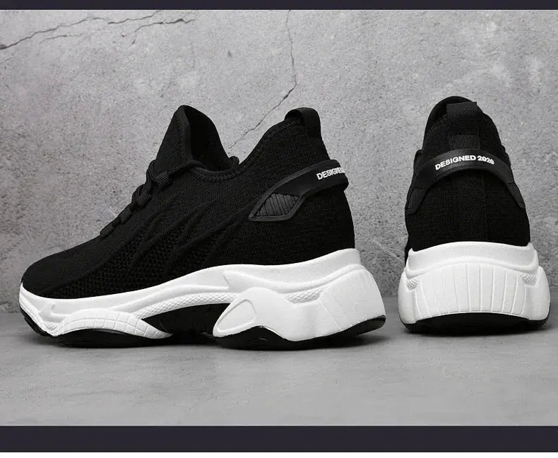 Men Sneakers Casual Heightening Shoes 8cm Height Increase Shoes For Men Summer Breathable 6cm Elevator Shoes 10cm Insole Taller NovaCart