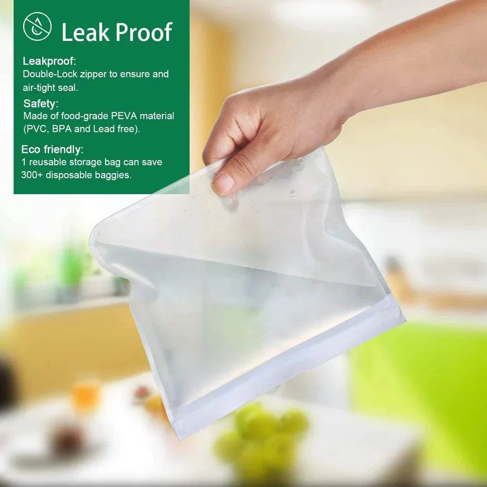 Silicone Food Storage Containers – Stand-Up Zip-Shut Bags SmartPursue™
