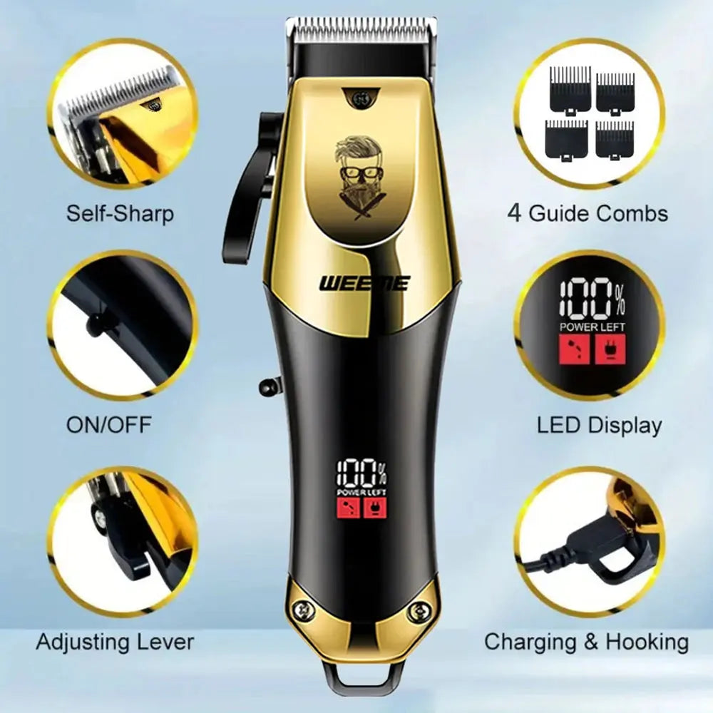 T9 Vintage Men's Electric Hair Clipper Beard Trimmer/Rechargeable Hair Cutting Machine With Nose Hair Trimmer Kit Boyfriend Gift NovaCart