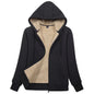 Sherpa-Lined Fleece Zip-Up Hoodie Jacket Women FitiqueFit