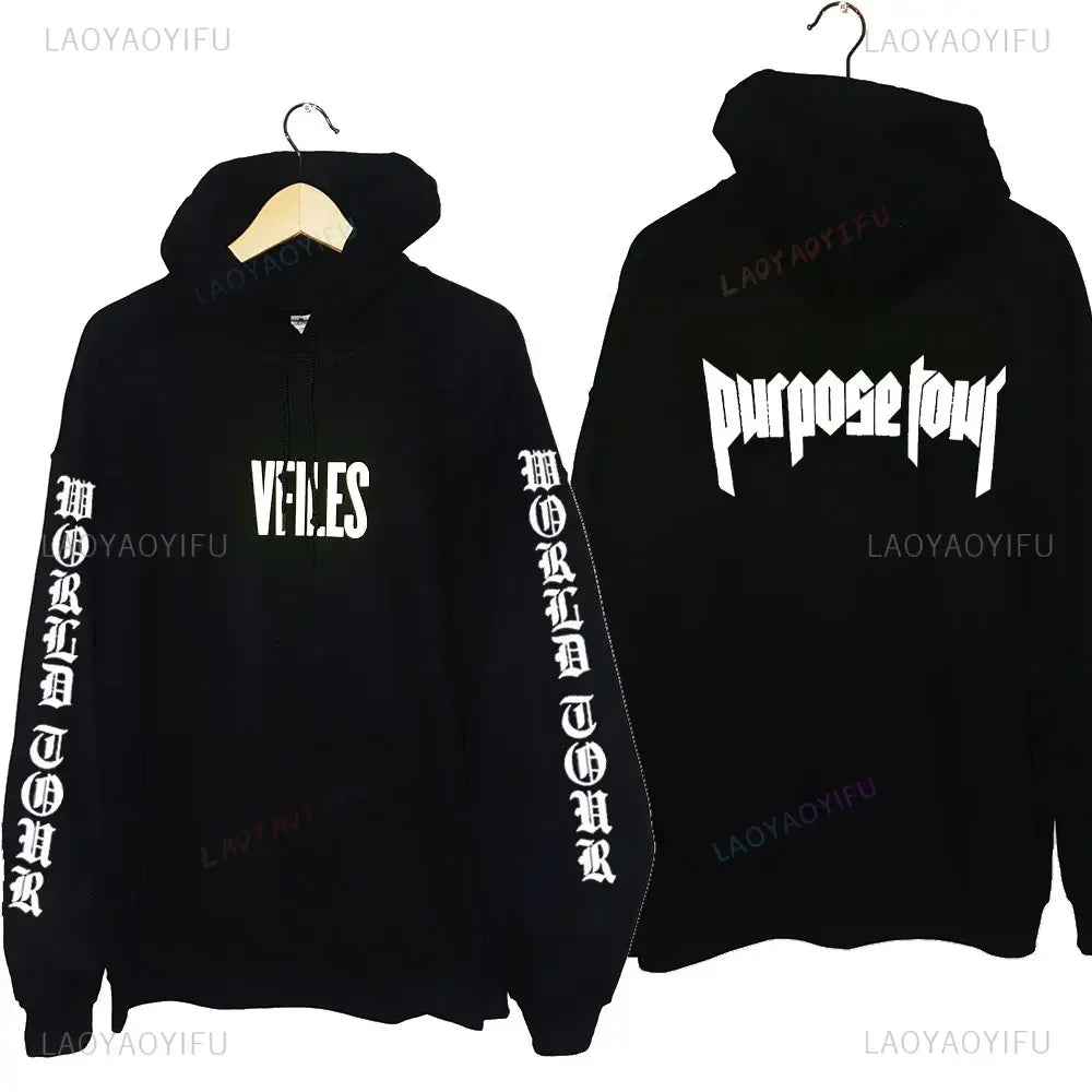 Hoodies Men Justin Bieber Purpose Tour fashion Print Hip Hop Streetwear Fleece Warm Hoody Men Women Pullover Hoodie Sweatshirt NovaCart