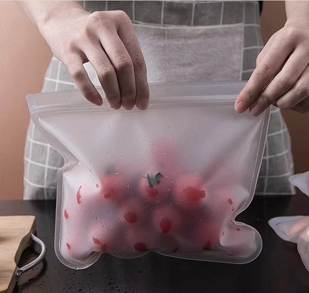 Silicone Food Storage Containers – Stand-Up Zip-Shut Bags SmartPursue™