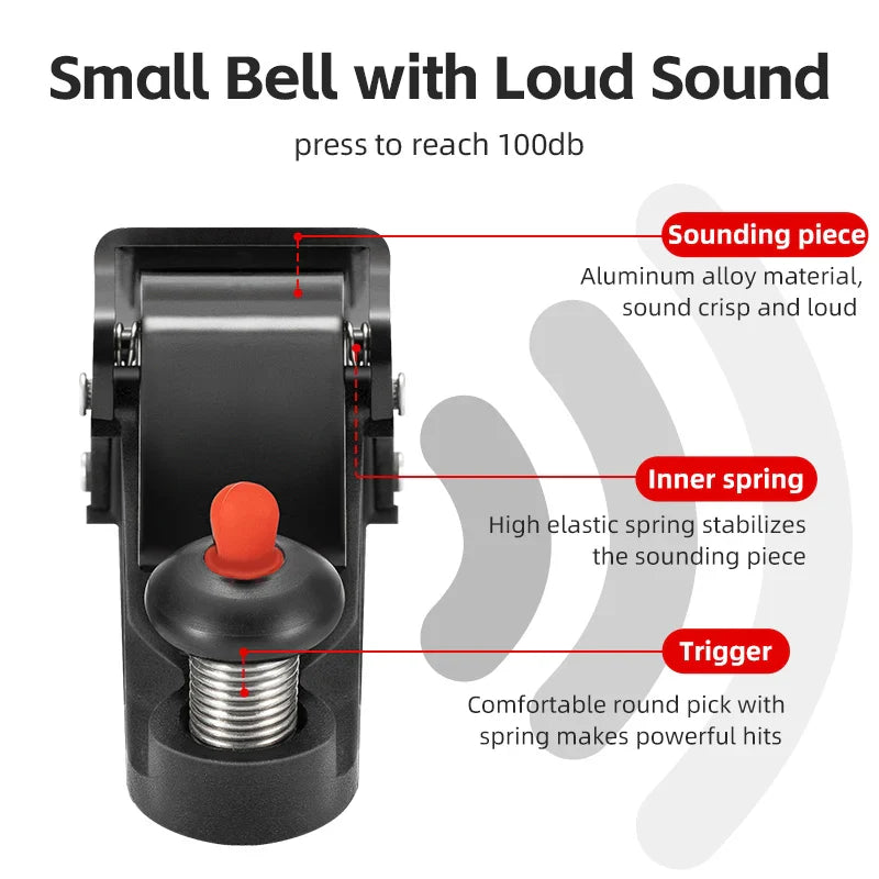 ROCKBROS Bicycle Bell Aluminum Alloy Horn Small Volume Portable Sound Alarm For Safety MTB Road Bike Ring Bicycle Accessories Pi-Mart
