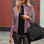 Women’s Slim Fit Faux Leather Moto Jacket FitiqueFit