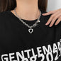 Metal Love Heart Cupid Pendants Female Clavicle Chain Light Luxury Niche Design Necklace