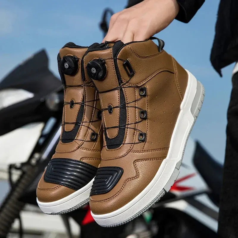 New Motorcycle Boots Men Women Knight Outdoor Riding Anti-slip Spring Sneakers Shoes Bicycle Mountain Racing Road Speed Summer NovaCart