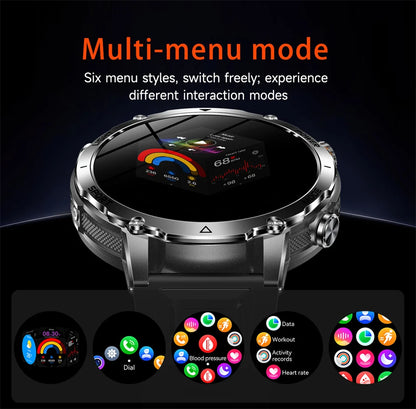 2026 New GPS Smart Watch For Men 1400mAh Battery Outdoor Sports Compass Watches Bluetooth Call IP68 Waterproof Smartwatch gift NovaCart
