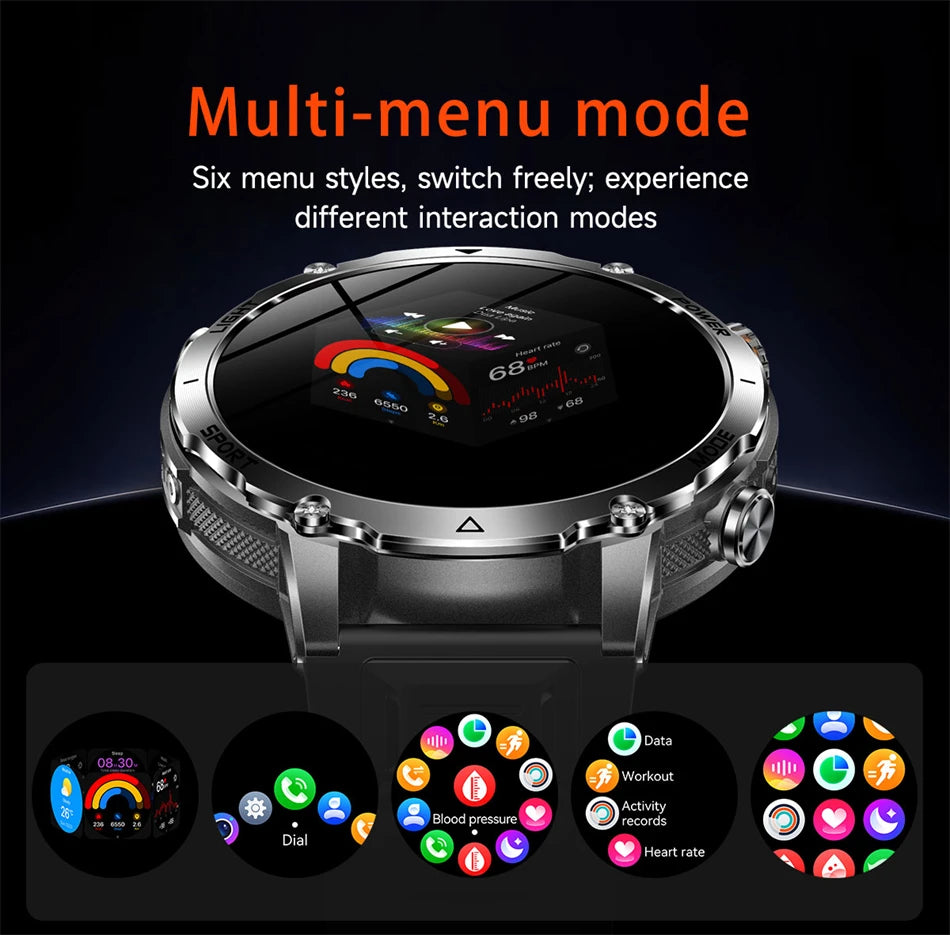 Men Watchs Sports Bracelets IP68 Altimeter Compass Swim track GPS Run RIDE Outdoor Smart Watch Sports GPS Professional New 2026 NovaCart