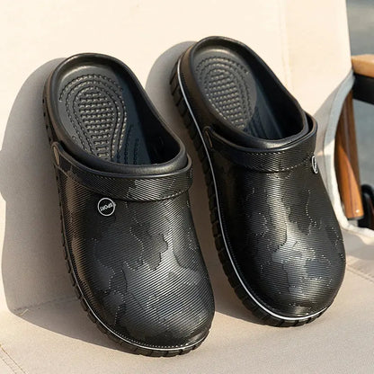 Lightweight Chef Shoes Closed Toe Rubber Sandals Men Clogs Garden Shoes Barefoot Zuecos Hombre Cholas Man Summer Beach Shoes NovaCart