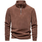AIOPESON Brand Quality Thicken Warm Fleece Jacket for Men Zipper Neck Pullover Men's Sweatshirt Soft Shell Mens Jacket NovaCart