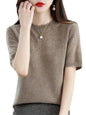 Summer Thin Knitted T Shirts for Women Casual Tees Ladies Fashion Blusas Harajuku T-Shirts Ropa Mujer Elegant Tops Woman Clothes NovaCart