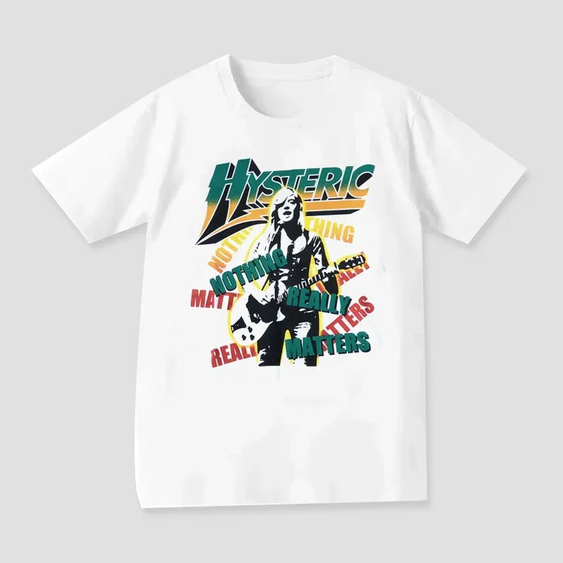 2025 Summer New High Quality HYSTERIC Printed Graphic T-shirts Men and Women Short Sleeved High Quality T-shirts Street Wear NovaCart