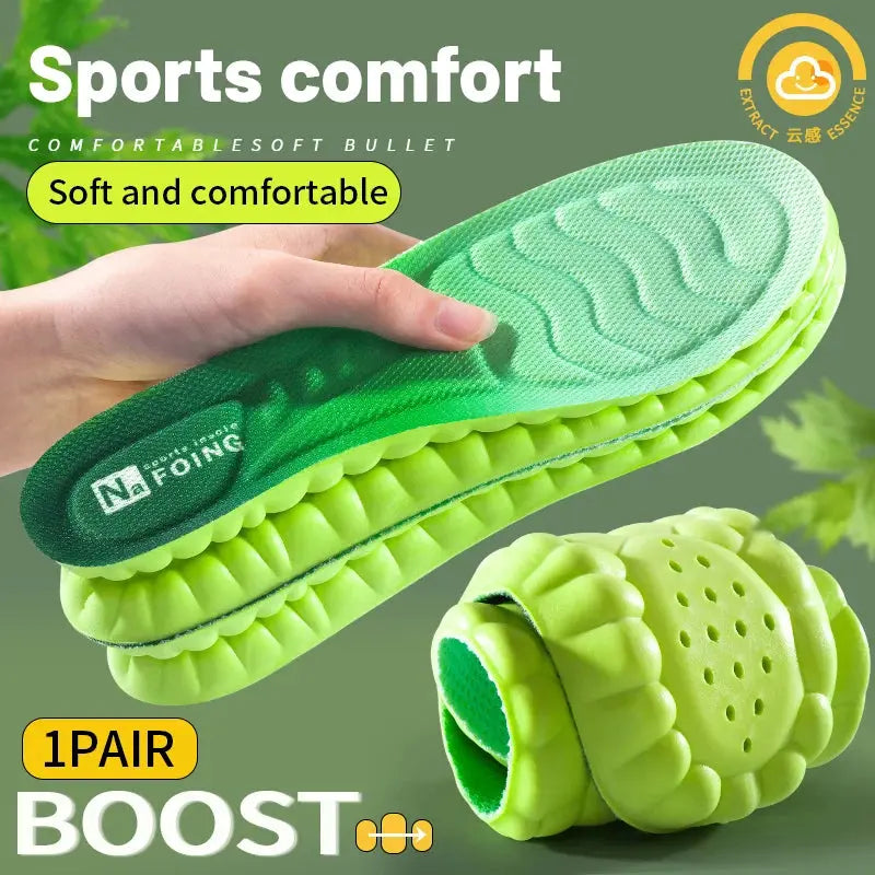 4D Cloud Technology Sports Insoles for Shoes PU Sole Soft Breathable Shock Absorption Cushion Running Orthopedic Care Insoles NovaCart
