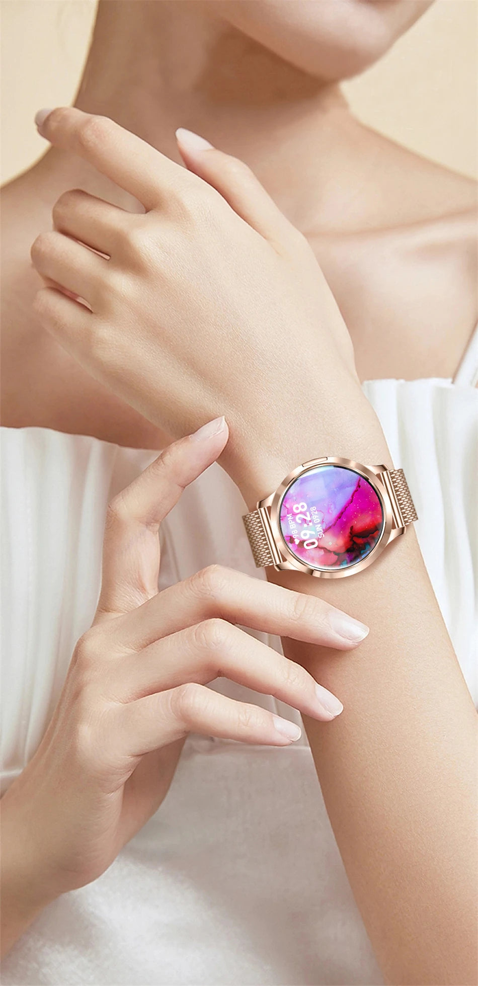 LIGE Women Smart Watch 2026 Ultra-thin AMOLED Screen Sport Fitness Bracelet Custom Watch Face Bluetooth Call Luxury Smartwatch NovaCart