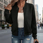 Women’s Solid-Color Zipper Stand-Collar Jacket FitiqueFit