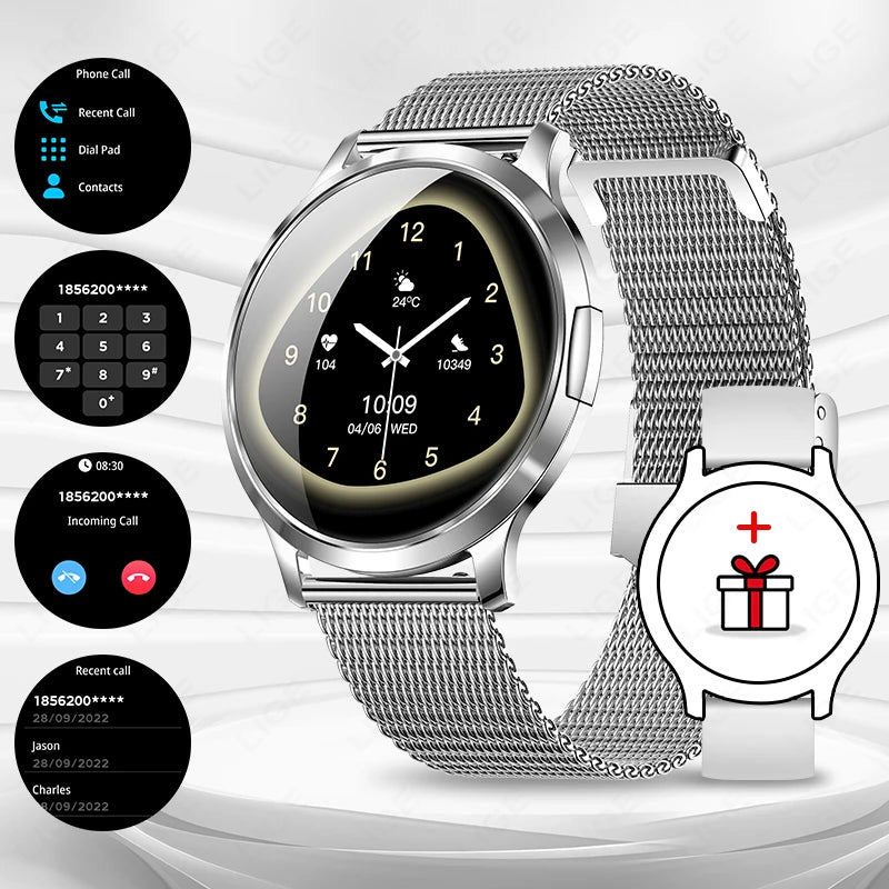 LIGE Women Smart Watch 2026 Ultra-thin AMOLED Screen Sport Fitness Bracelet Custom Watch Face Bluetooth Call Luxury Smartwatch NovaCart