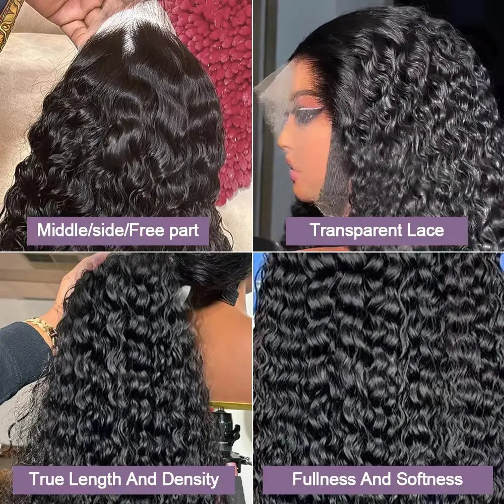 13x6 HD Curly 250% Density 30 42 Inch Lace Front 5x5 Glueless Wigs Human Hair Wigs Deep Wave 13x4 Lace Frontal Wig Ready To Go NovaCart