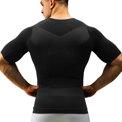 Men's Slimming Body Shapewear Posture Vest Tummy Abdomen Trimmer Compression Body Modeling Fat Burning Chest Tummy Shirts Corset NovaCart