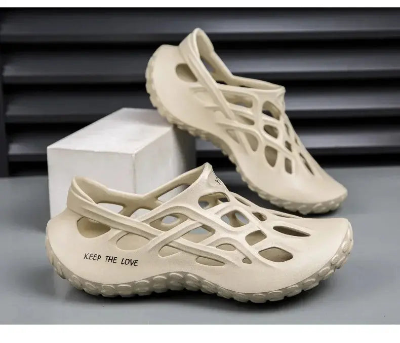 Summer Men Sandals Light EVA Men's Casual Shoes Hole Shoes Clogs Lovers Home Garden Outdoor Male Beach Flat Slippers Big Size NovaCart