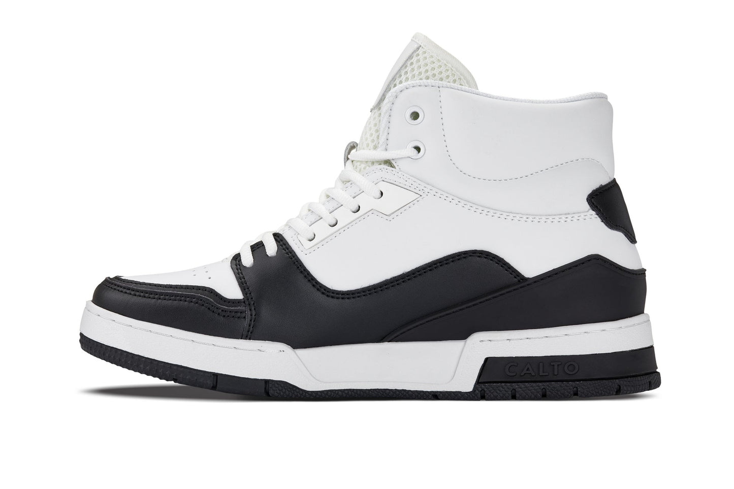 CALTO - S4752 - 3 Inches Taller (White/Black) - High Top Sneakers Tallmenshoes.com