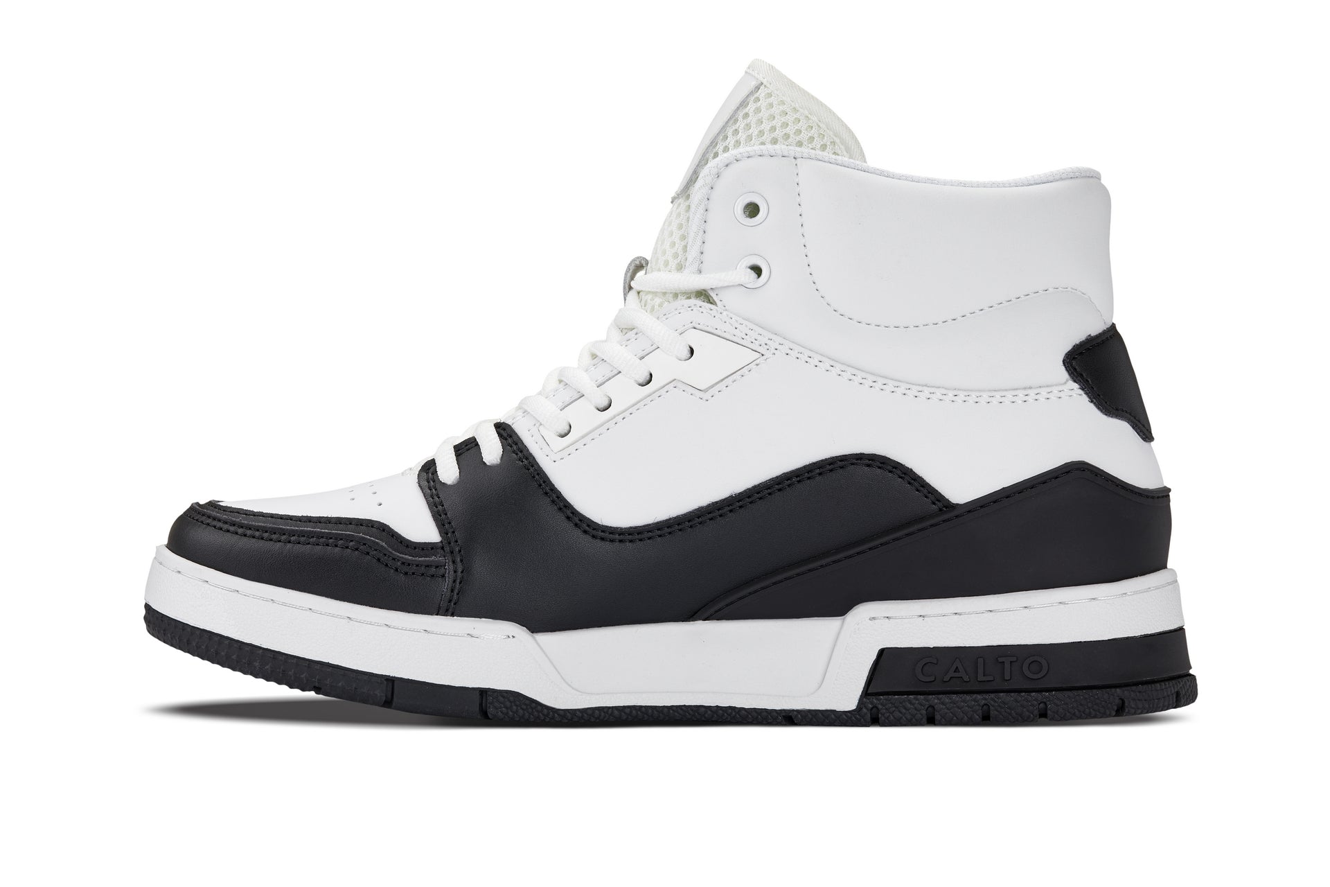 CALTO - S4752 - 3 Inches Taller (White/Black) - High Top Sneakers Tallmenshoes.com