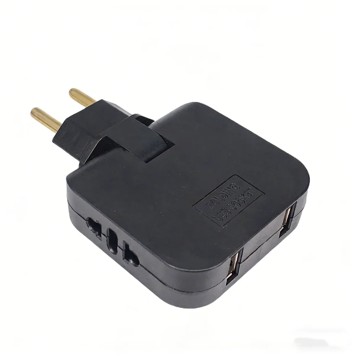 2 USB 3 in 1 EU Power Socket Plug Adapter Foldable US To EU Travel Aadapters Power Converter KR Plug Electrical Socket AC Outlet Pi-Mart
