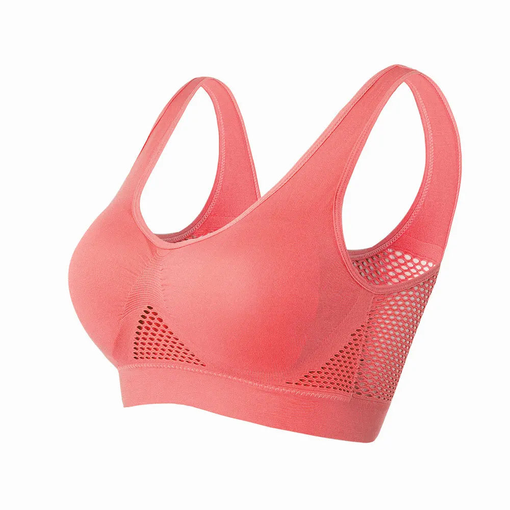 Sport Bra Top Breathable Brassieres Removable pad Sports bras Woman Running Gym Clothing Wireless Underwear For Women Yoga Bra Pi-Mart