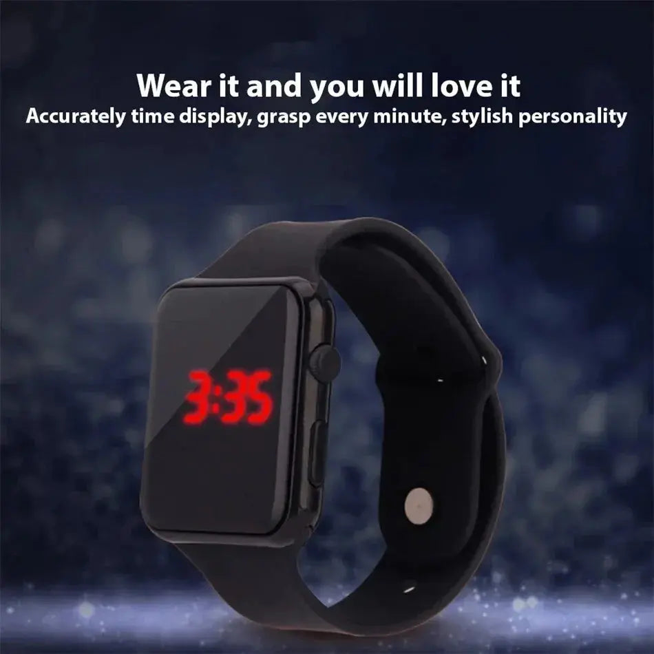 Simple Digital Watch for Men Women Fashion Sport LED Electronic Watch Black Silicone Wristband Casual Mens Watch Reloj Hombre NovaCart