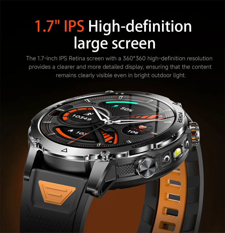 2026 New GPS Smart Watch For Men 1400mAh Battery Outdoor Sports Compass Watches Bluetooth Call IP68 Waterproof Smartwatch gift NovaCart