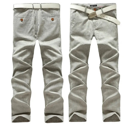Checked pants for man Black Casual Pants Men Trousers Streetwear Mens linen Pants Slim Fit Male Plaid Pant men\'s Check Pants NovaCart