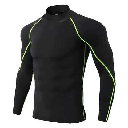 Men Compression Long Sleeve T Shirt Sportswear Male Skinny Tshirt Elastic Track Tracksuit Clothing Gyms Fitness T-shirt For Men NovaCart