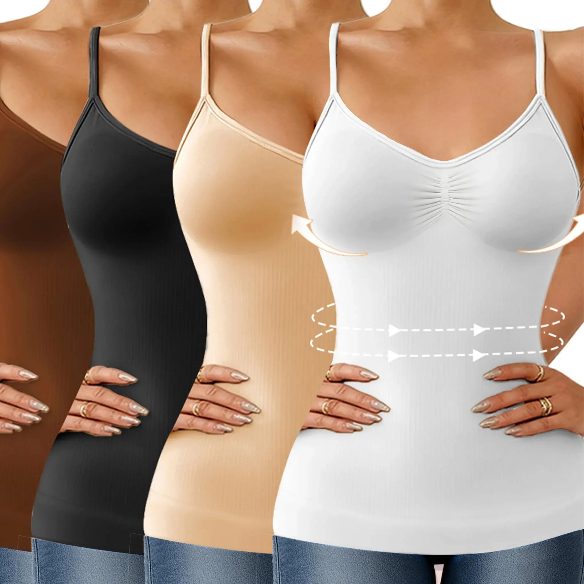 1pc Womens Camisole Shapewear Tops Tummy Control Built in bra Tank Shaping Body Shaper Slimming Cami Vest Corset NovaCart