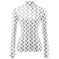 Woman Clothes Korean Moon Print Long Sleeve T-Shirt Fashion Casual Layered Sun Protection Top Ice Silk Basic Tee Spring Autumn NovaCart