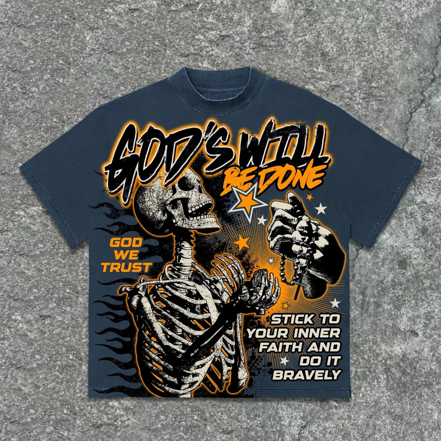 The 2025 3d Tshirt God's Will Skull Retro Pattern T-shirt Printed Graphic Men And Women Y2K Oversized T-shirt Street Wear NovaCart