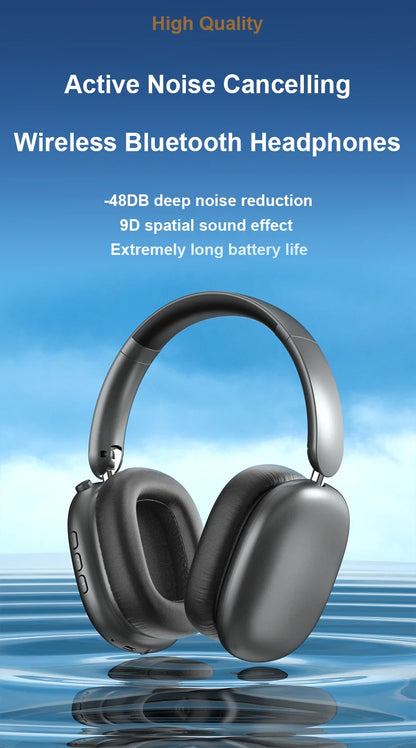Newest ANC Max Bluetooth Headphone Active Noise Cancelling Wireless Earphone Over Ear Games Headphones ENC HD Mic Stereo Headset NovaCart
