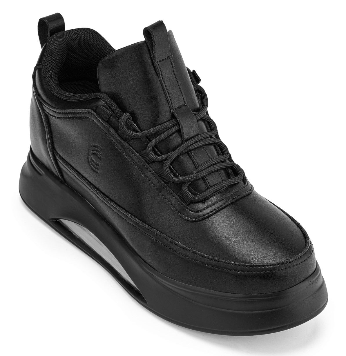 CALTO - S4925 - 3.2 Inches Taller (Onyx/Black Sole) - Chunky Elevated Platform Sneakers Tallmenshoes.com