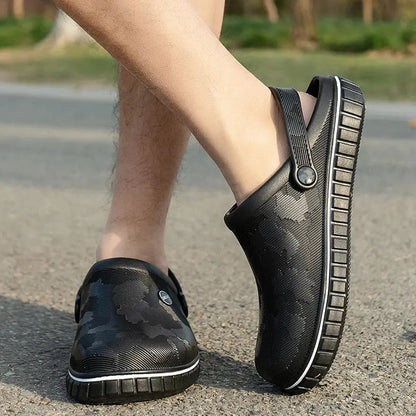 Lightweight Chef Shoes Closed Toe Rubber Sandals Men Clogs Garden Shoes Barefoot Zuecos Hombre Cholas Man Summer Beach Shoes NovaCart