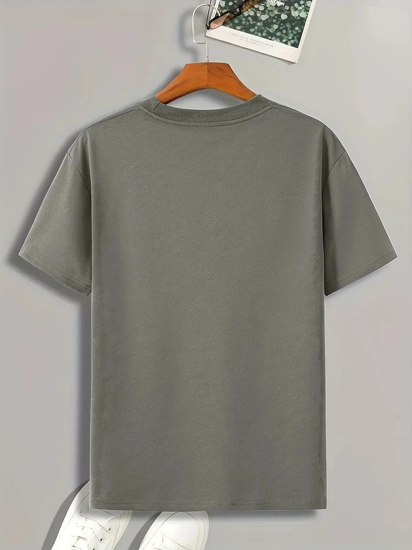 Men's summer 100% pure cotton fashionable casual sports loose trend balance letter print round neck short sleeved T-shirt top NovaCart