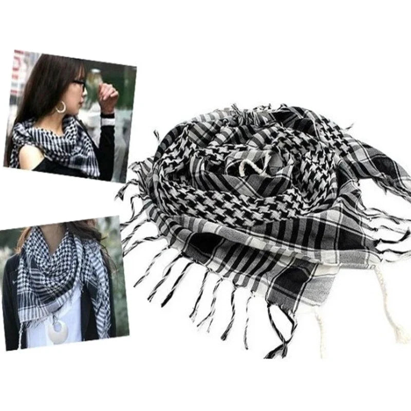 Fashion Military Fashion Lightweight Army Plaid Scarf Unisex Tactical Arab Scarf To Keep Warm Pi-Mart