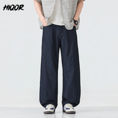 HIQOR Spring Men's American Retro Casual Pants Man Summer Sweatpants Joggers Track Pants Fashion Casual Loose Wide Leg Trousers NovaCart