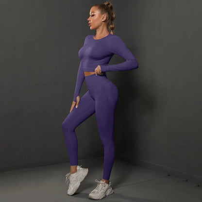 Women's Seamless Long Sleeve Yoga Top FitiqueFit