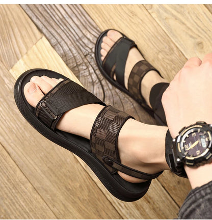 Men's high quality casual sandals summer outdoor waterproof anti slip soft sole comfort beach shoes fashion Lazy Driving slipper
