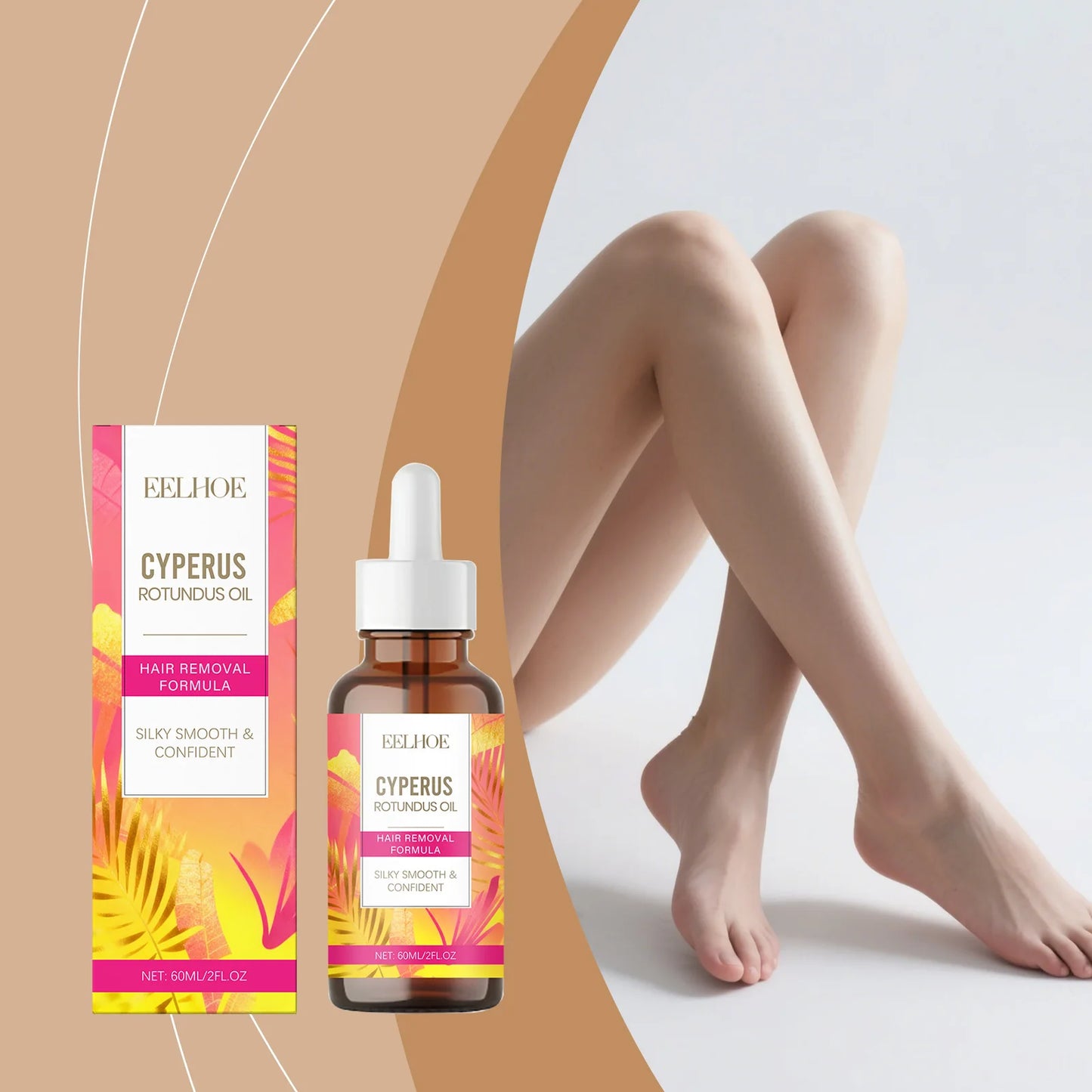 Hair Removal Care Essential Oil Moisturizes and Soothes Skin After Hair Removal, Silky Touch, Plant-Nourishing Care Oil