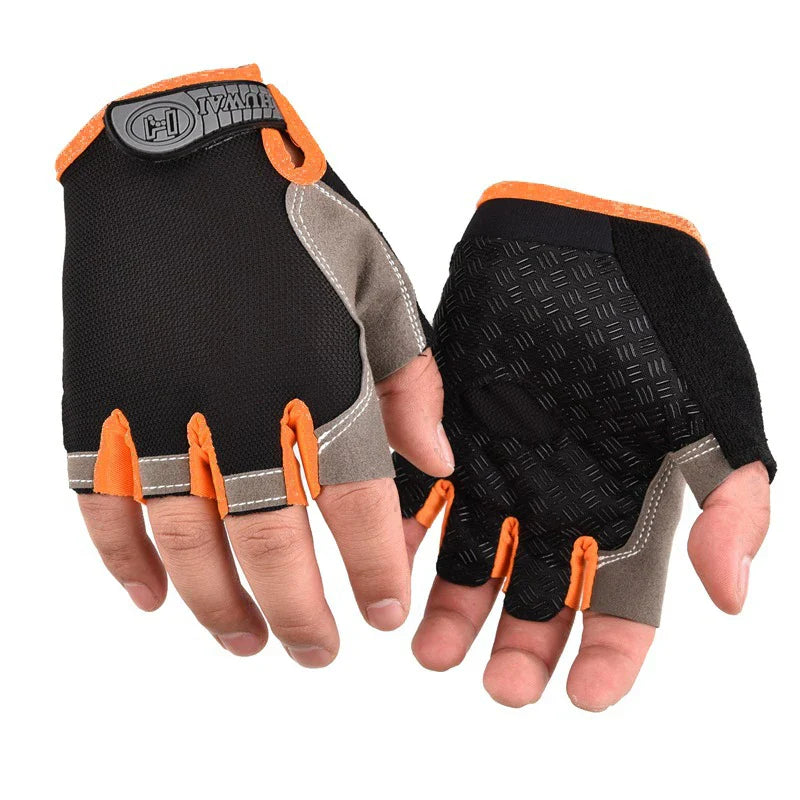 Men Cycling Bicycle Gloves Half Finger Gym Gloves Women Mitten Breathable Anti-slip Glove Fitness Sport Training Gloves Pi-Mart