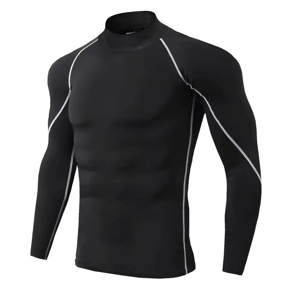 Men Compression Long Sleeve T Shirt Sportswear Male Skinny Tshirt Elastic Track Tracksuit Clothing Gyms Fitness T-shirt For Men NovaCart