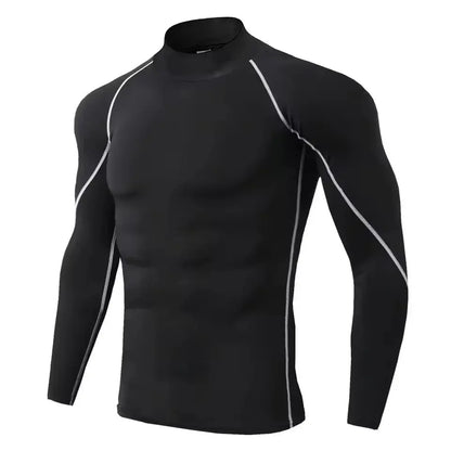 Men Compression Long Sleeve T Shirt Sportswear Male Skinny Tshirt Elastic Track Tracksuit Clothing Gyms Fitness T-shirt For Men NovaCart