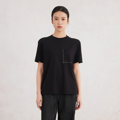 K3147W White Premium Clothes Ladies long staple cotton Tshirts Women's Clothing T-Shirt for Women NovaCart