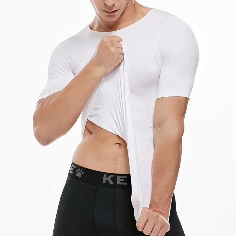 Men Weight Loss Shapewear T-Shirt Body Shaper Slimming Compression Shirts Gynecomastia Undershirt Waist Trainer Muscle Tank Tops NovaCart